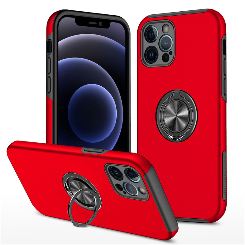 Magnetic Absorption Phone Case with Ring Holder and Drop Protection